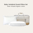 Load image into Gallery viewer, Silver Infused Organic Cotton Baby Vertebral Guard Pillow Set