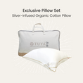 Load image into Gallery viewer, Silver Infused Organic Cotton Exclusive Pillow Set