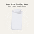 Load image into Gallery viewer, Silver Infused Organic Cotton Fitted Bed Sheet
