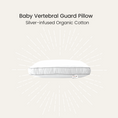 Load image into Gallery viewer, Silver Infused Organic Cotton Baby Vertebral Guard Pillow