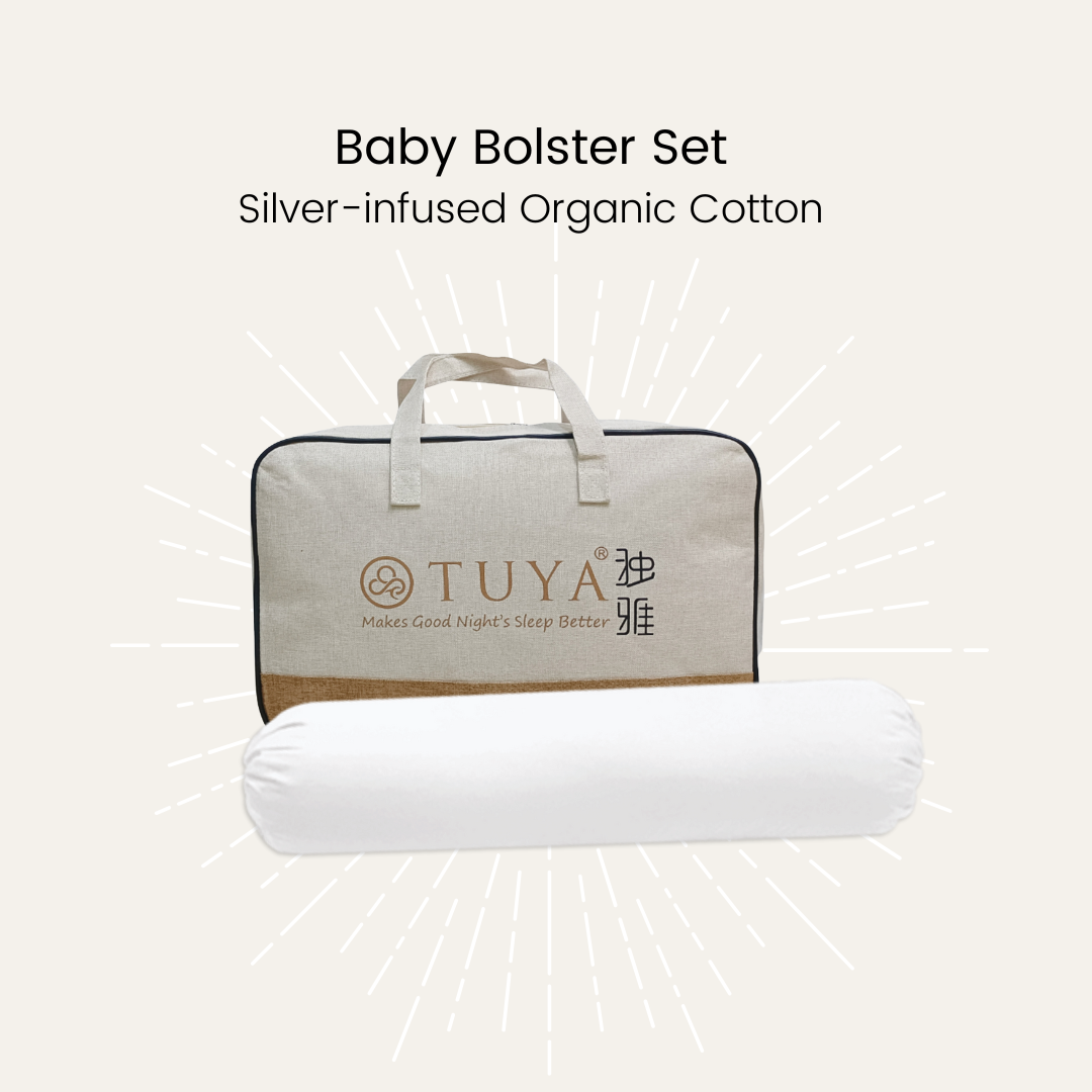 Silver Infused Organic Cotton Baby Bolster Set