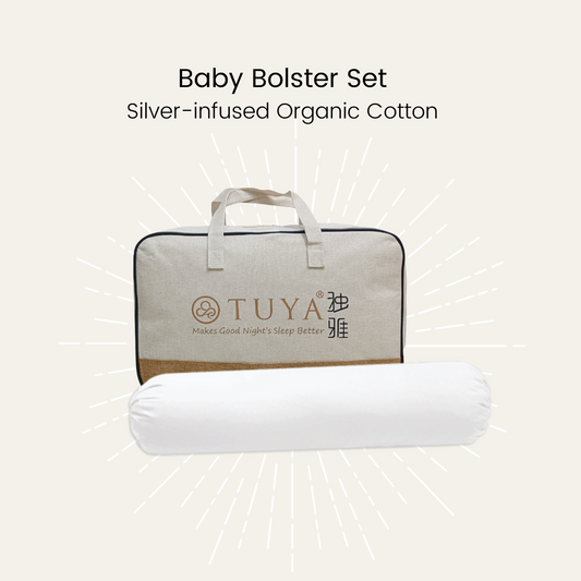 Silver Infused Organic Cotton Baby Bolster Set