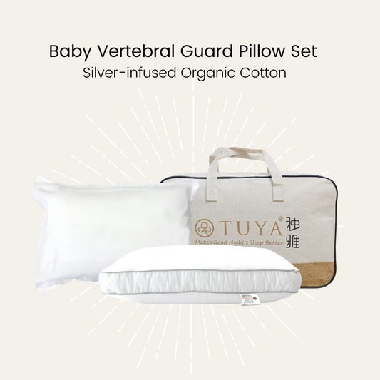 Silver Infused Organic Cotton Baby Vertebral Guard Pillow Set