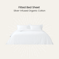 Load image into Gallery viewer, Silver Infused Organic Cotton Fitted Bed Sheet

