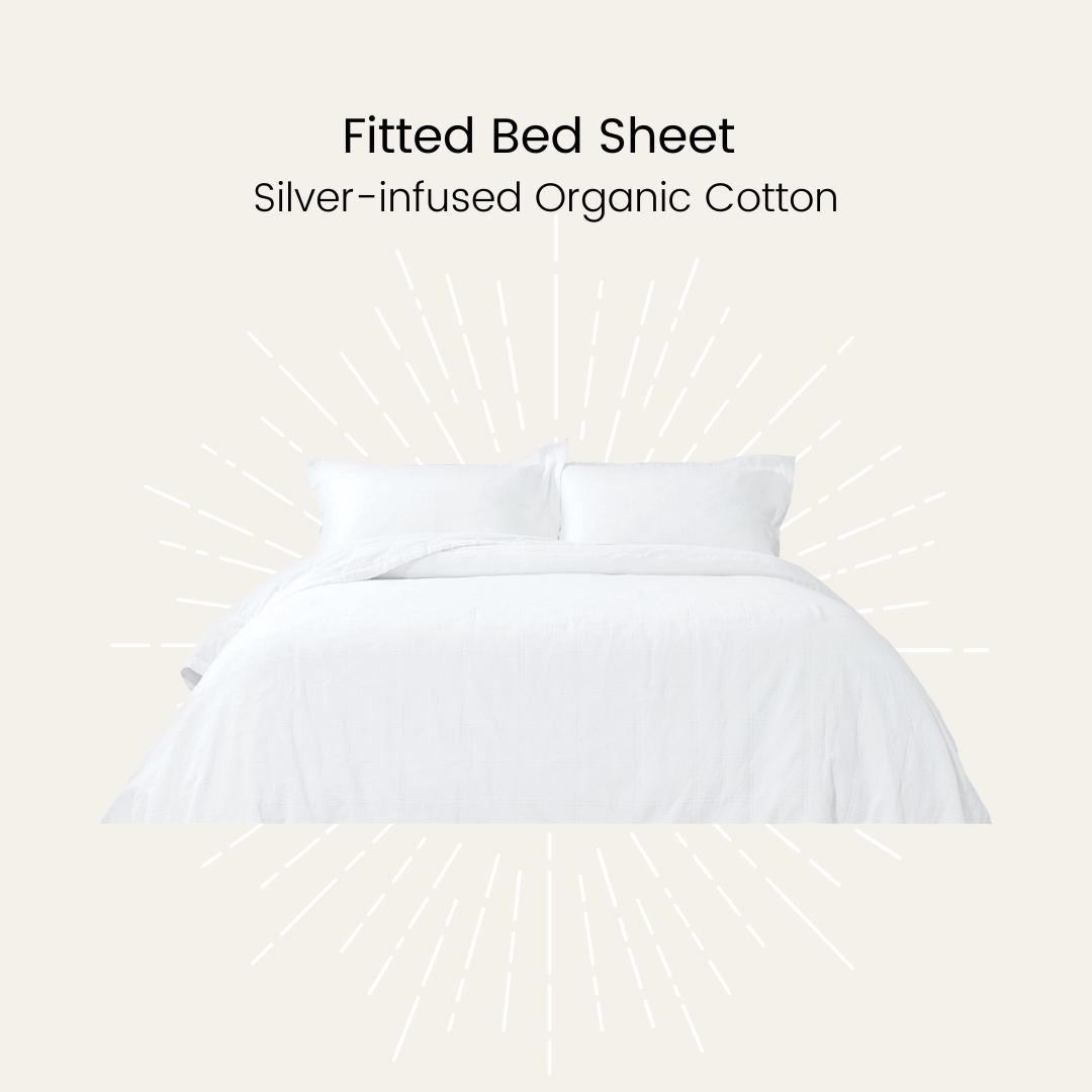 Silver Infused Organic Cotton Fitted Bed Sheet