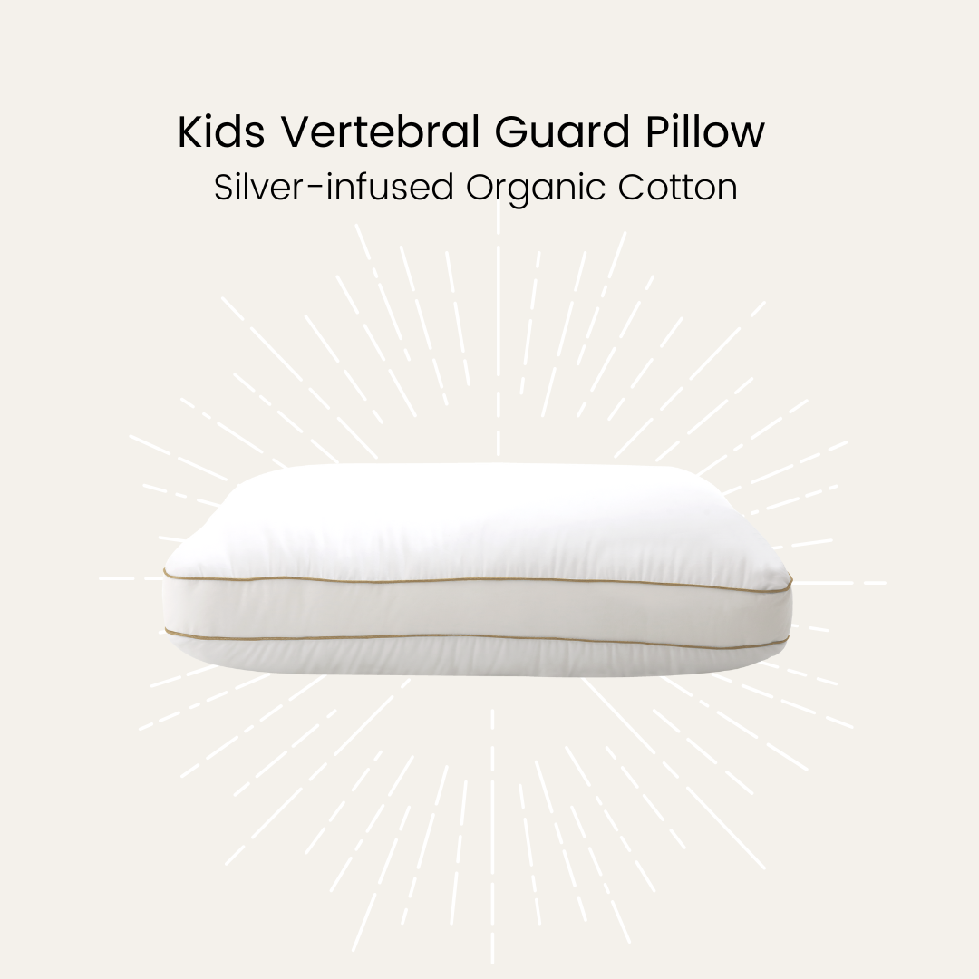 Silver Infused Organic Cotton Kids Vertebral Guard Pillow