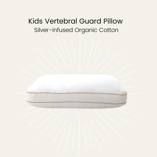Silver Infused Organic Cotton Kids Vertebral Guard Pillow