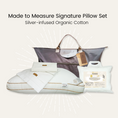 Load image into Gallery viewer, Silver Infused Organic Cotton Made to Measure Signature Pillow Set
