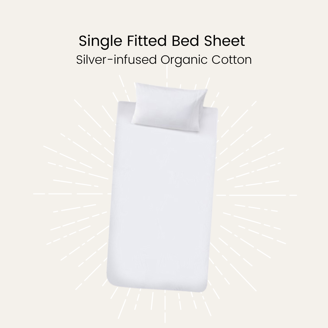 Silver Infused Organic Cotton Fitted Bed Sheet