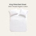 Load image into Gallery viewer, Silver Infused Organic Cotton Fitted Bed Sheet

