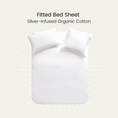 Load image into Gallery viewer, Silver Infused Organic Cotton Fitted Bed Sheet
