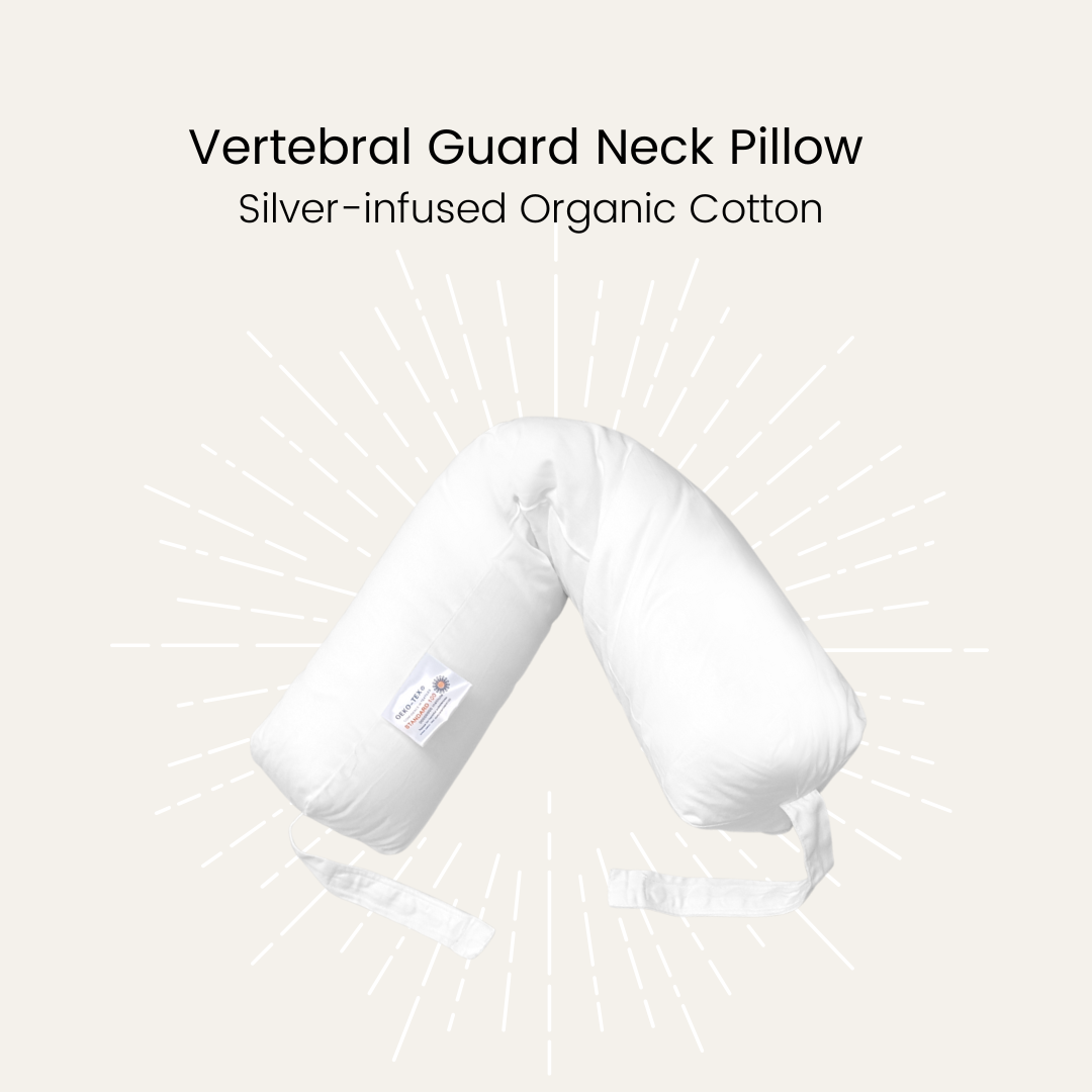 Silver Infused Organic Cotton Vertebral Guard Neck Pillow