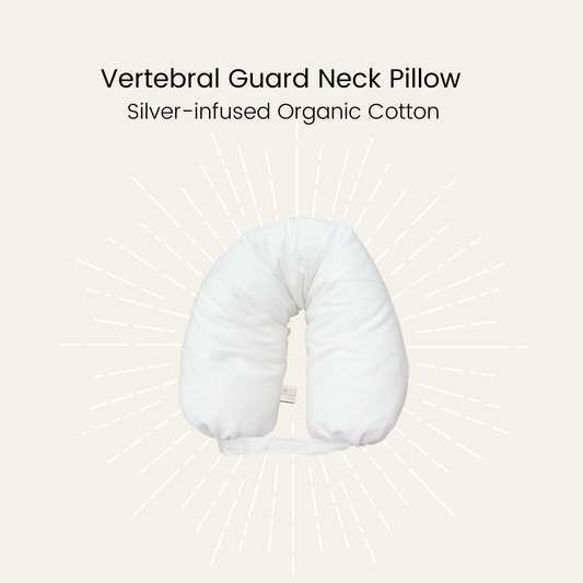 Silver Infused Organic Cotton Vertebral Guard Neck Pillow