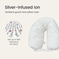 Load image into Gallery viewer, Silver Infused Organic Cotton Neck Pillow Case

