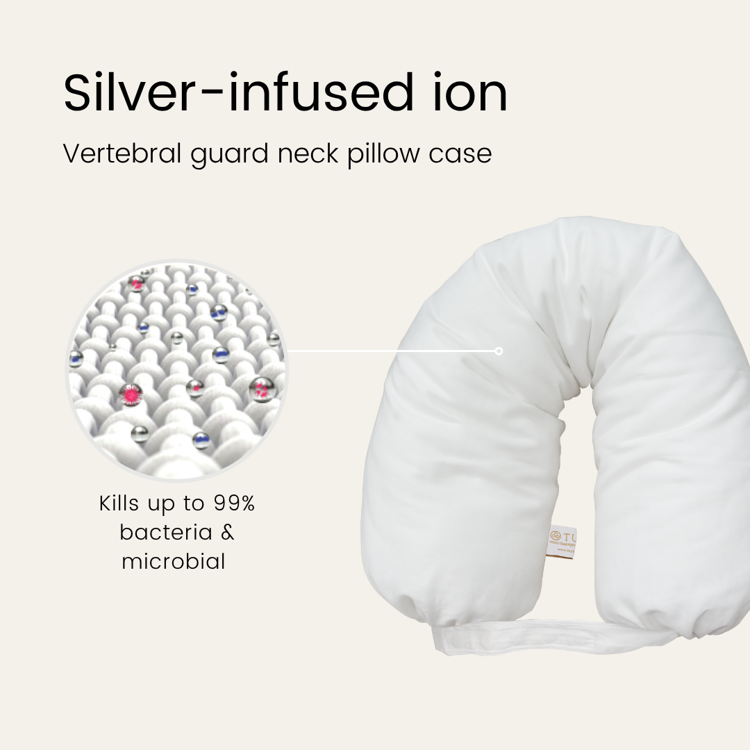 Silver Infused Organic Cotton Neck Pillow Case