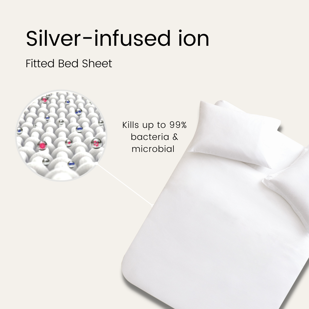 Silver Infused Organic Cotton Fitted Bed Sheet