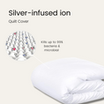 Load image into Gallery viewer, Silver Infused Organic Cotton Quilt Cover
