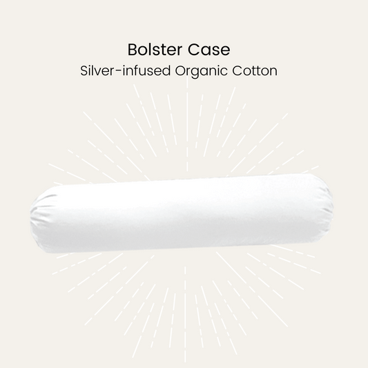 Silver Infused Organic Cotton Bolster Case