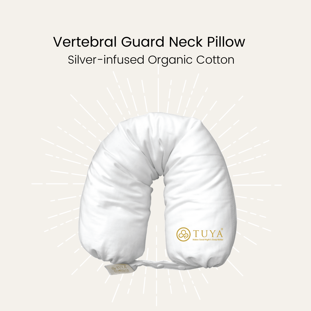 Silver Infused Organic Cotton Vertebral Guard Neck Pillow