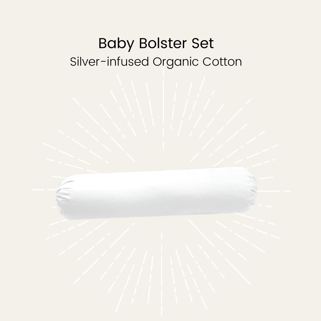 Silver Infused Organic Cotton Baby Bolster Set