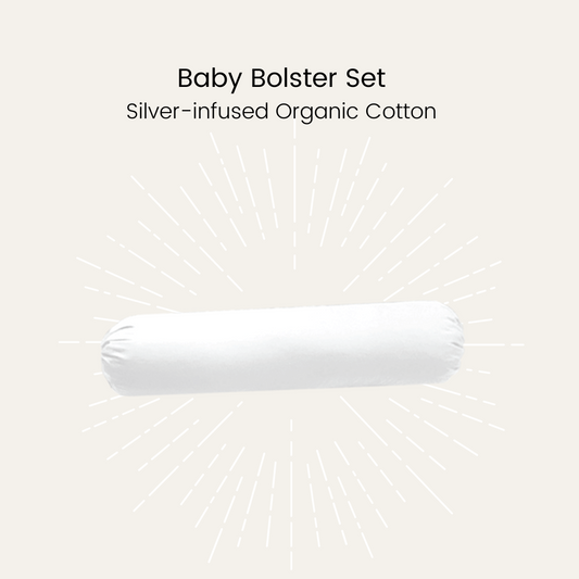 Silver Infused Organic Cotton Baby Bolster Set