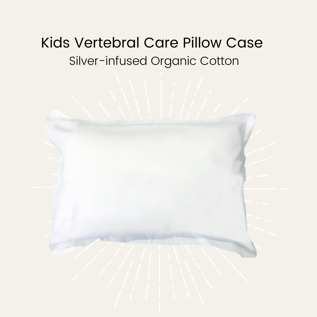 Silver Infused Organic Cotton Kids Vertebral Care Pillow Case