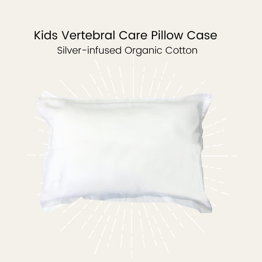 Silver Infused Organic Cotton Kids Vertebral Care Pillow Case