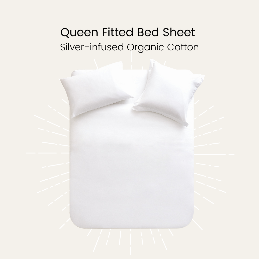 Silver Infused Organic Cotton Fitted Bed Sheet