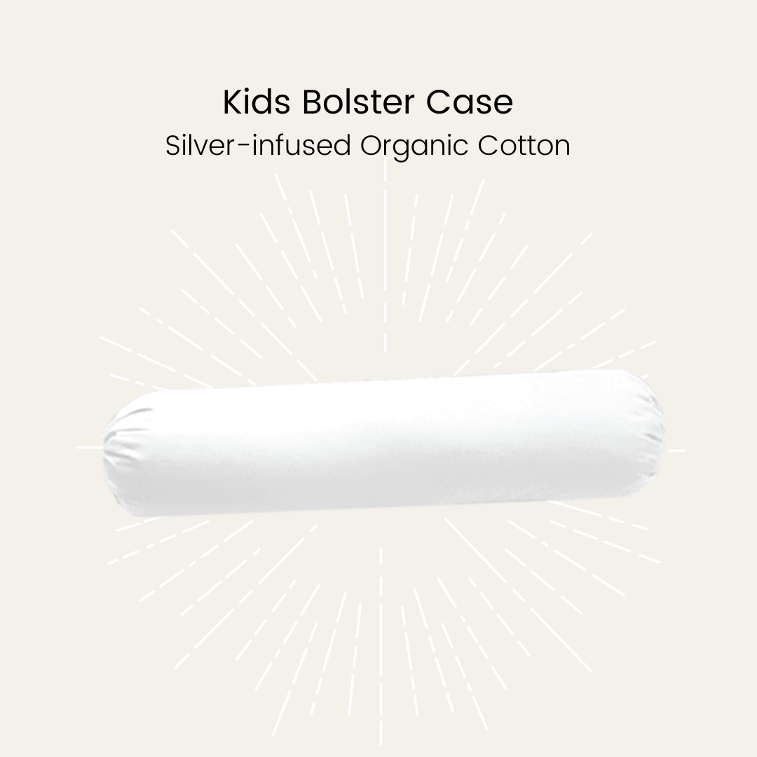 Silver Infused Organic Cotton Kids Bolster Case