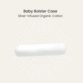 Load image into Gallery viewer, Silver Infused Organic Cotton Baby Bolster Case
