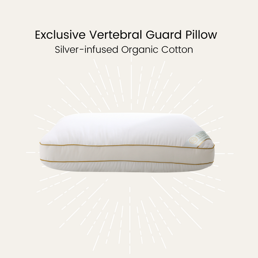 Silver Infused Organic Cotton Vertebral Guard Pillow