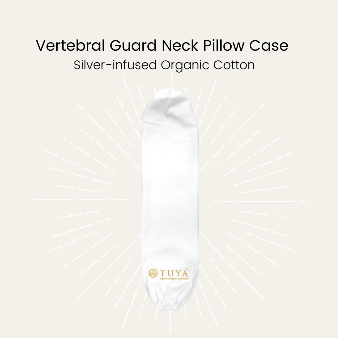 Silver Infused Organic Cotton Vertebral Guard Neck Pillow Case