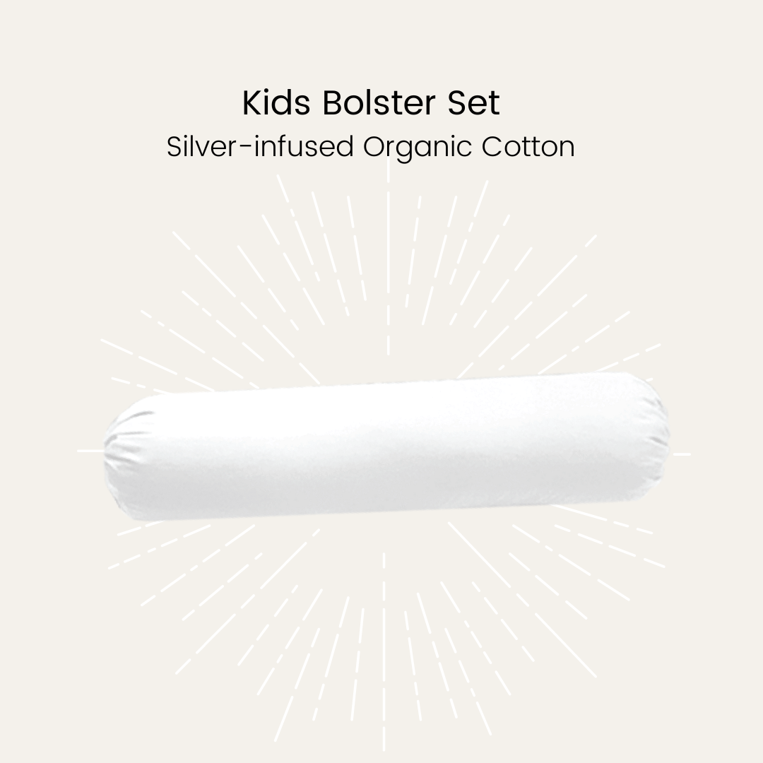 Silver Infused Organic Cotton Kids Bolster Set