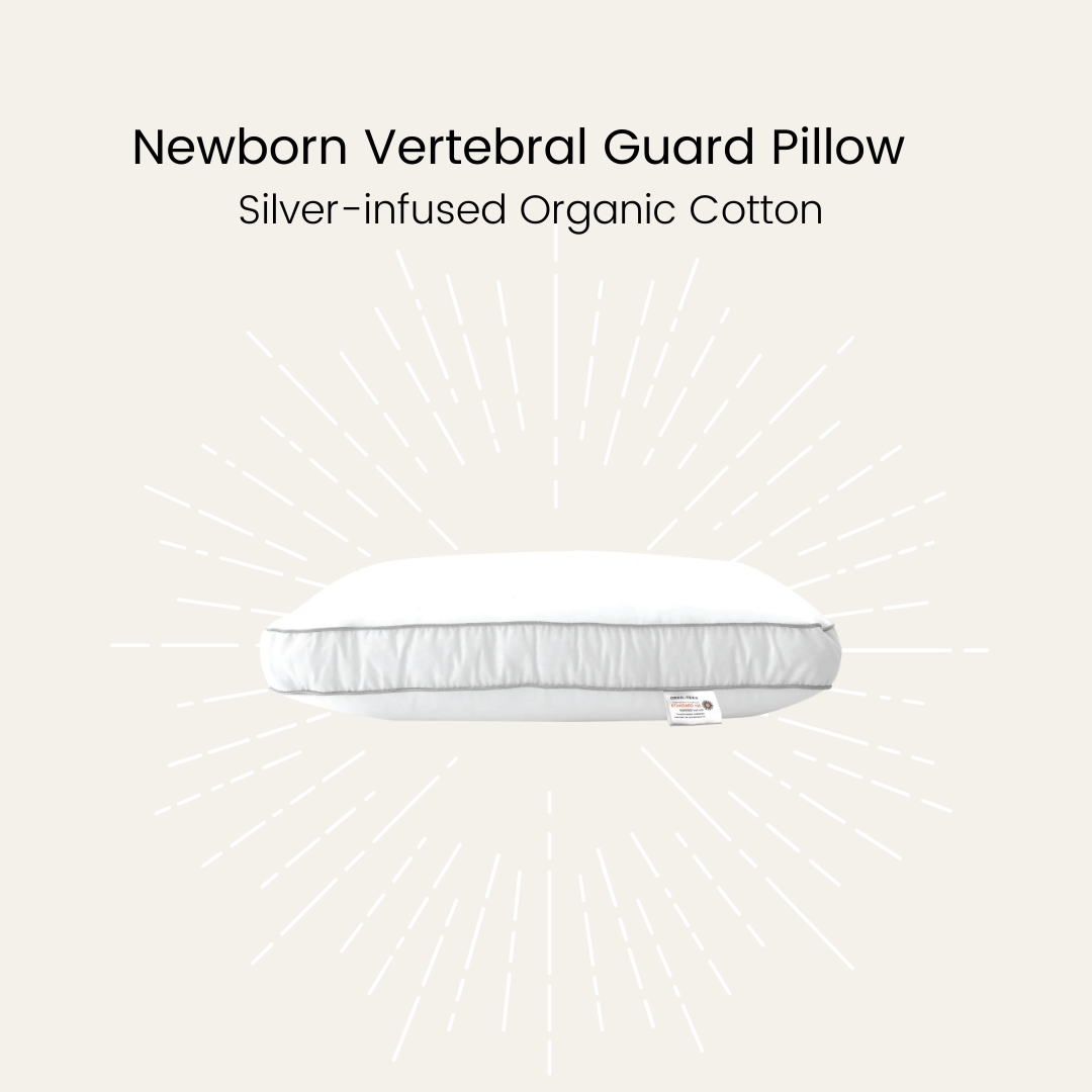 Silver Infused Organic Cotton Newborn Vertebral Guard Pillow