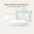 Load image into Gallery viewer, Silver Infused Organic Cotton Baby Vertebral Guard Pillow Set
