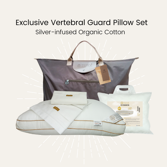 Silver Infused Organic Cotton Vertebral Guard Pillow Set