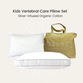 Load image into Gallery viewer, Silver Infused Organic Cotton Kids Vertebral Care Pillow Set
