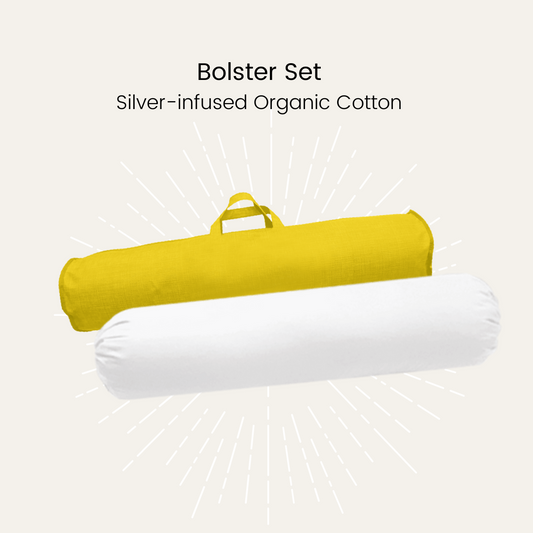 Silver Infused Organic Cotton Bolster Set